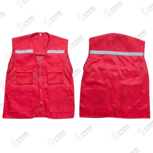 Áo ghi lê phản quang 4 túi bảo hộ lao động, áo phản quang phối lưới lưng cho kĩ sư, công nhân i11