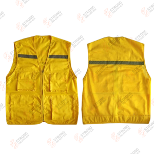 Áo ghi lê phản quang 4 túi bảo hộ lao động, áo phản quang phối lưới lưng cho kĩ sư, công nhân i12
