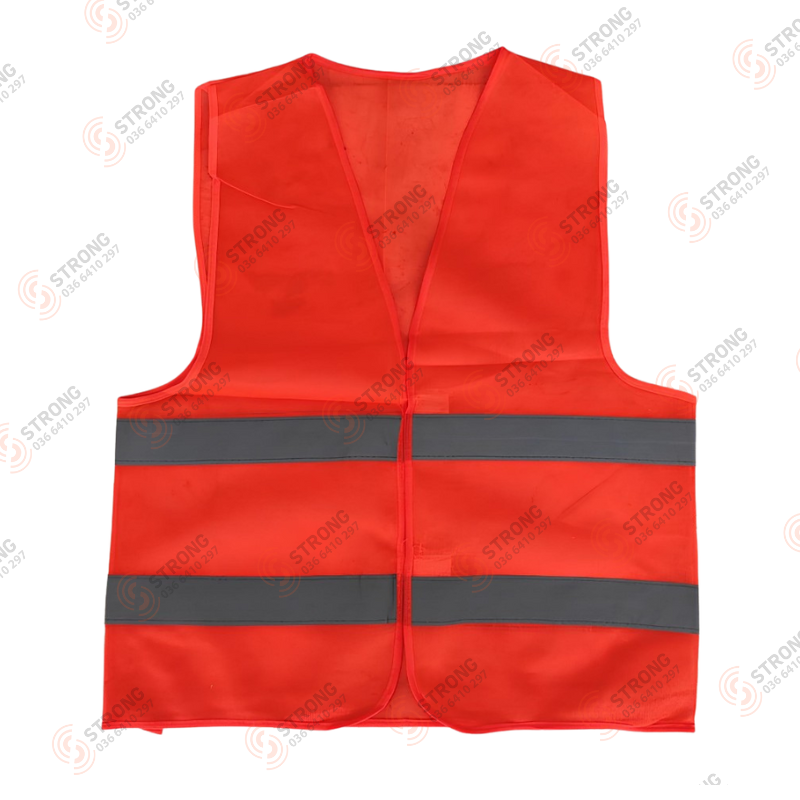 Áo phản quang lưới vải poly màu đỏ, áo lưới bảo hộ công trình Áo phản quang lưới vải poly màu đỏ, áo lưới bảo hộ công trình