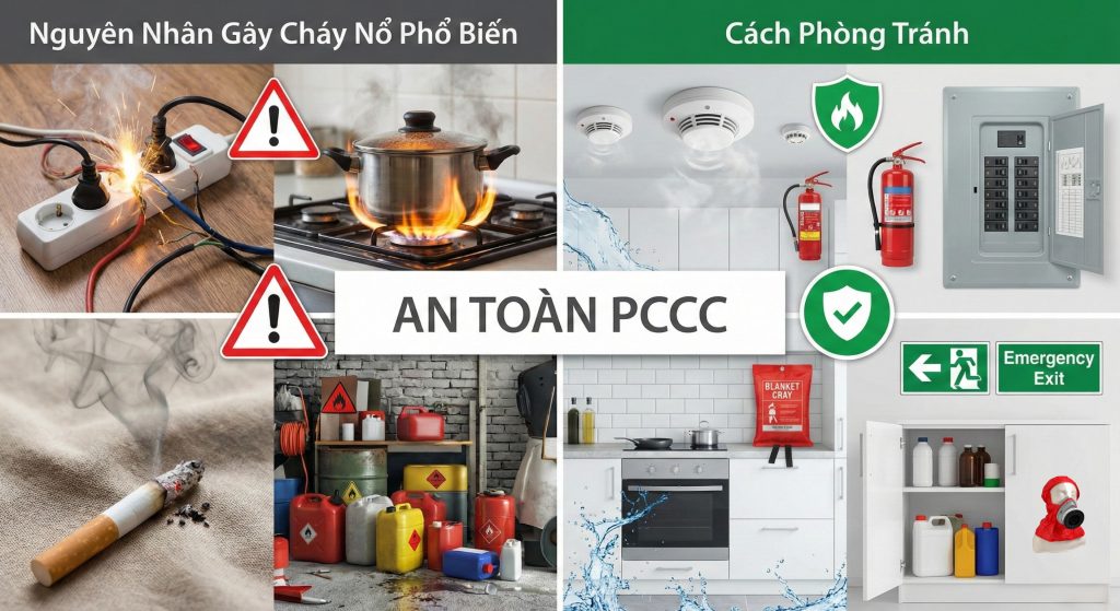 Nguyên nhân gây cháy nổ và cách phòng tránh