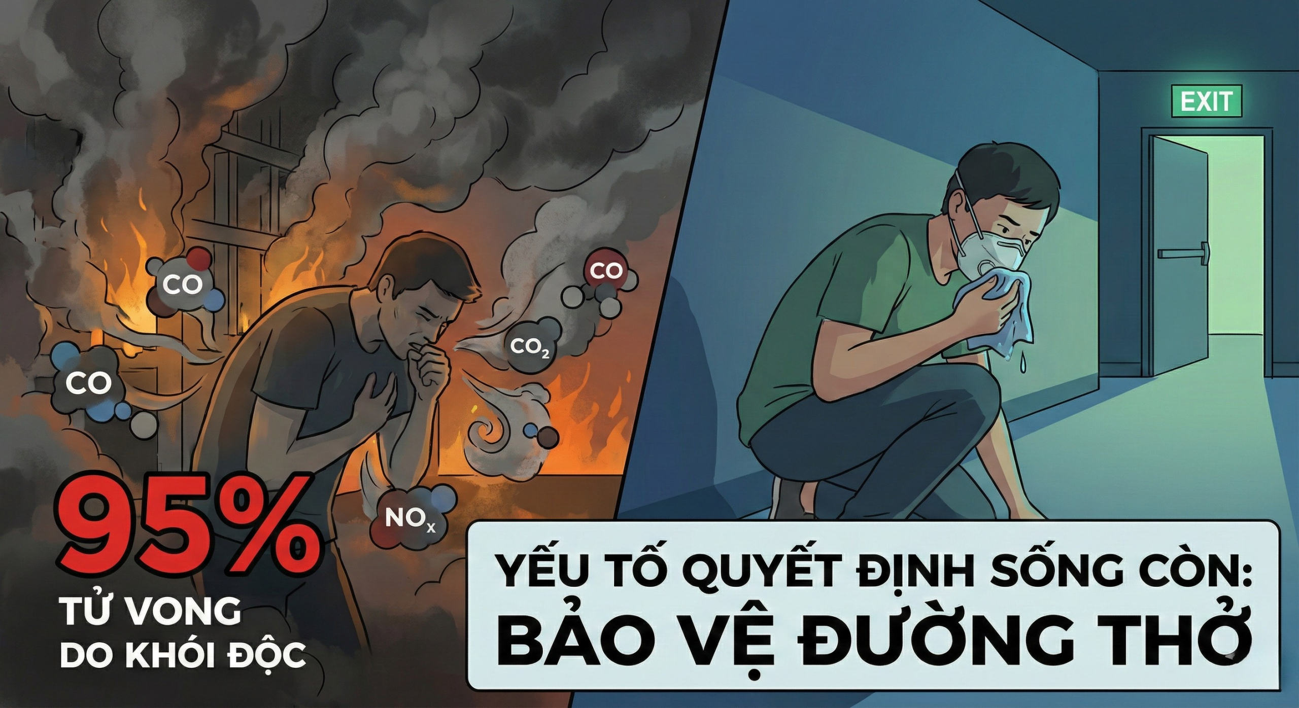 nguyên nhân nạn nhân tử vong trong cháy là do khói độc – không phải do lửa